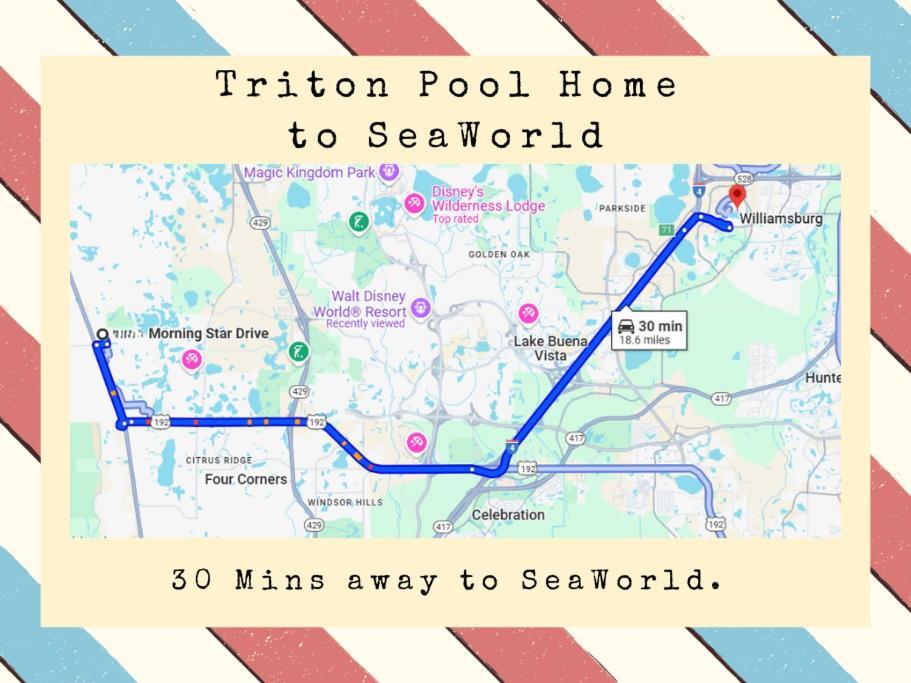 Triton Vacation Pool Home Near Disney Орландо Экстерьер фото
