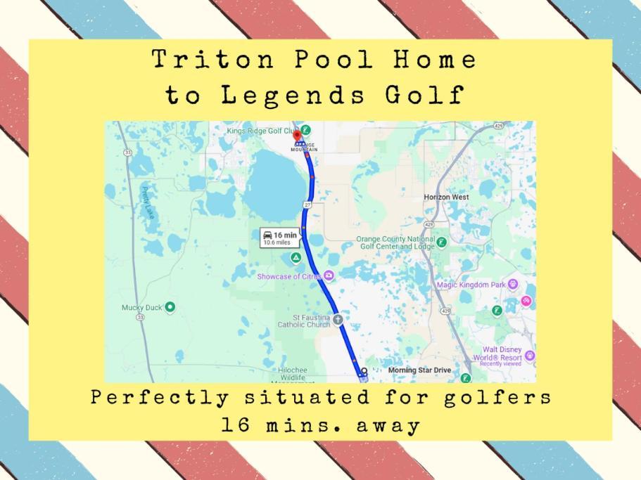 Triton Vacation Pool Home Near Disney Орландо Экстерьер фото