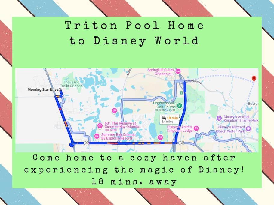 Triton Vacation Pool Home Near Disney Орландо Экстерьер фото
